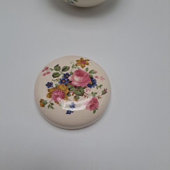Sadler England Floral Design Ceramic Ginger Jar Lidded Storage Dish - Picture 4 of 16